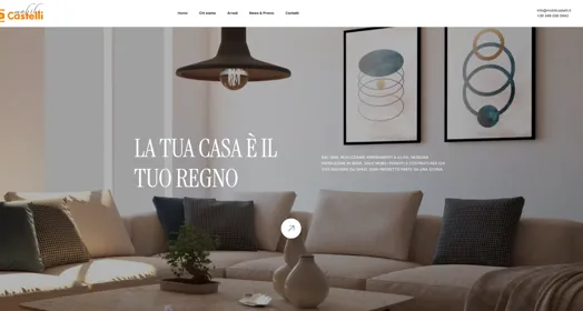 Slider homepage nuovo sito Mobili Castelli con arredamento su misura a Illasi Verona