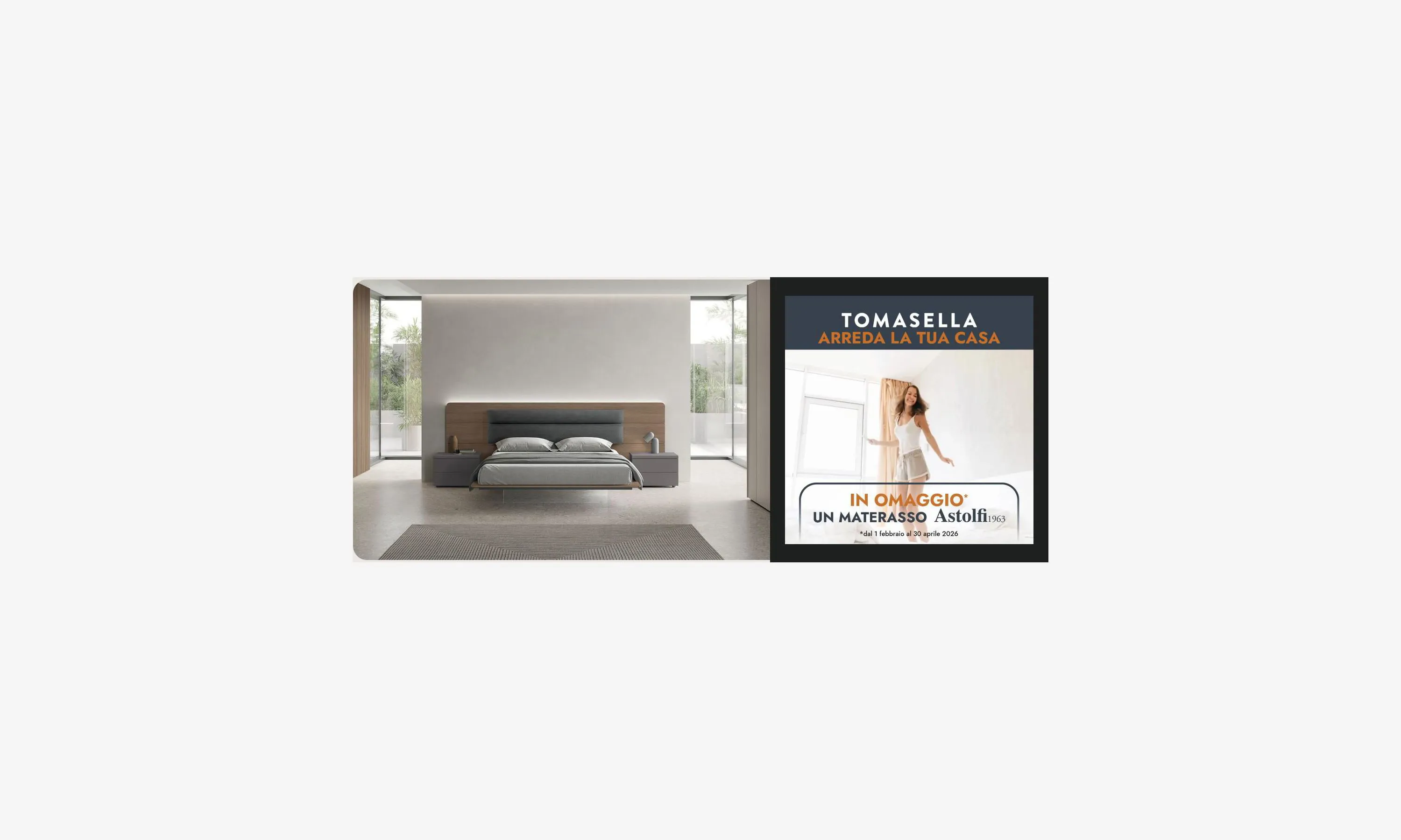 Promozione Camera Tomasella e Materassi Astolfi presso Mobili Castelli a Illasi